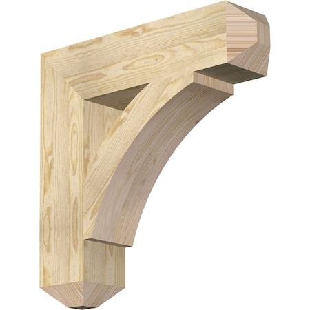 Ekena Millwork Thorton Craftsman Rough Sawn Bracket, Douglas Fir, 6"W x 26"D x 26"H BKT06X26X26THR04RDF